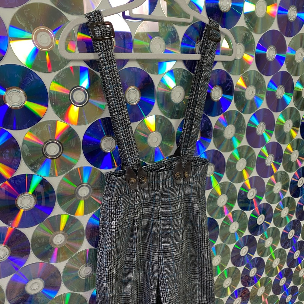 FASHION NOVA PLAID SUSPENDER PANTS/OVERALLS